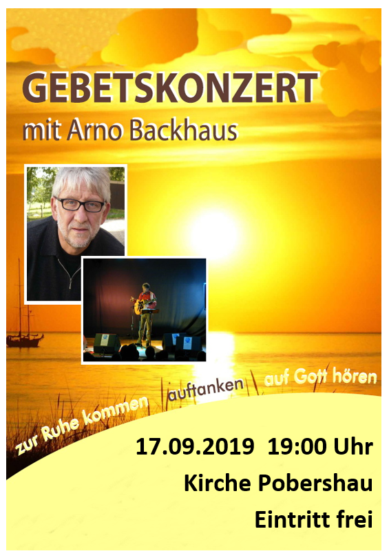Arno Backhaus Gebetskonzert Plakat